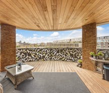 Exclusive waterfront apartment with spacious sun terrace.