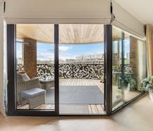 Exclusive waterfront apartment with spacious sun terrace.