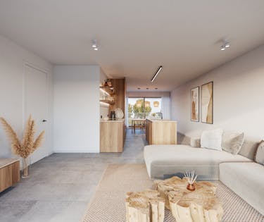 Nieuw 2 slaapkamer appartement met grote terrassen te Brugge