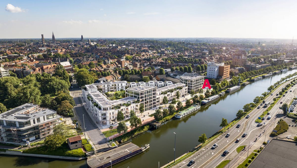Nieuwbouw kantoorruimte gelegen langs de Kolenkaai in Brugge