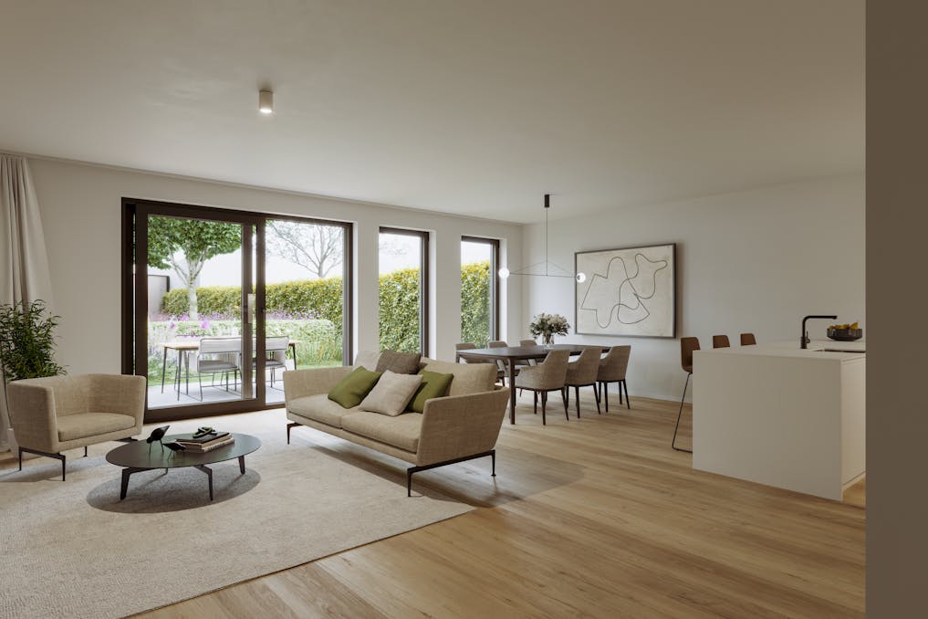 Nieuwbouwproject Evergreen: Duurzaam wonen in centrum Mortsel.