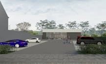 Handelspand van ca. 670 m² met privatieve parking in Zarren