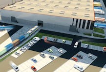 Nog op te richten logistiek magazijn in de Gentse haven