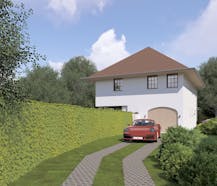 Nieuwbouwvilla langs Zilversparrenstraat te Sint-Kruis (Brugge)