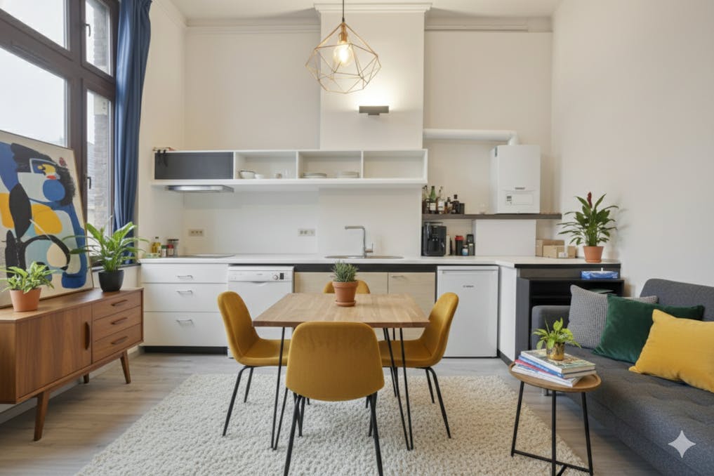 Compacte, instapklare uitvalsbasis in Gent 