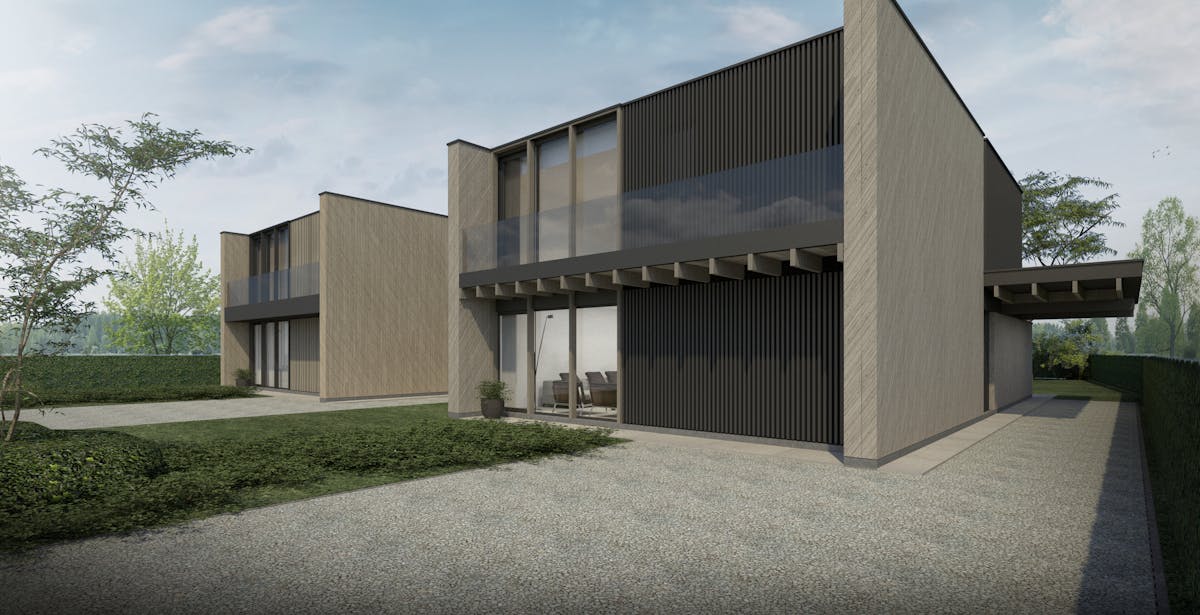 Lot bouwgrond (697 m²) + alleenstaande woning te koop Hulste