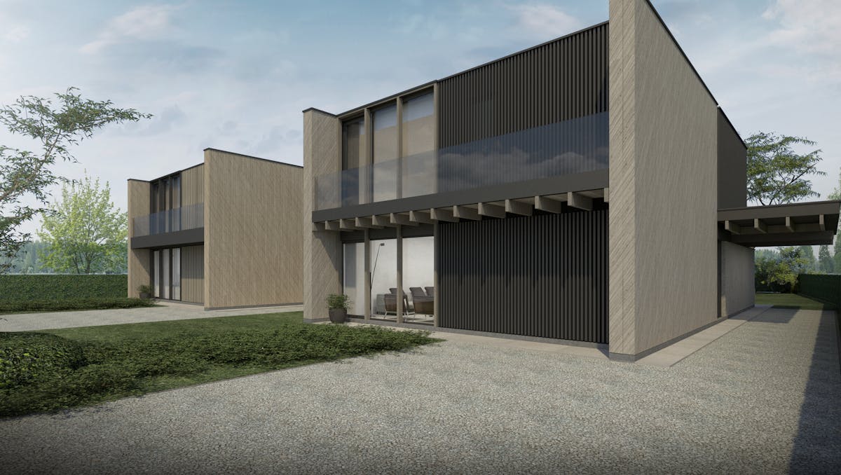 Lot bouwgrond (697 m²) + alleenstaande woning te koop Hulste