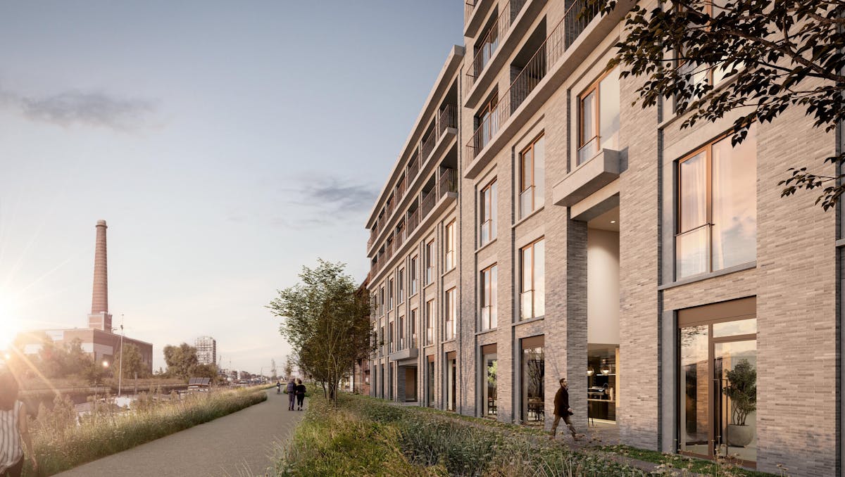 Nieuwbouw kantoor (537 m²) te koop aan Oude Dokken Gent