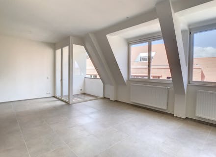 Recent appartement te huur met twee slaapkamers en terras in Brugge