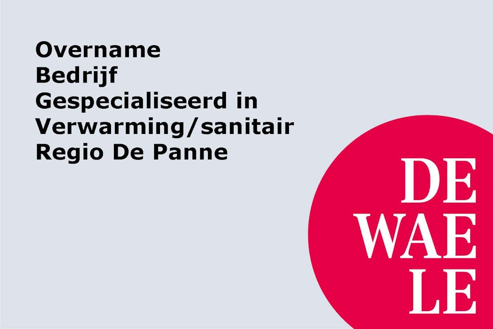Overname van een sanitair en chauffage bedrijf in De Panne
