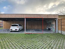 3 overdekte autostaanplaatsen te koop in het centrum van Wuustwezel