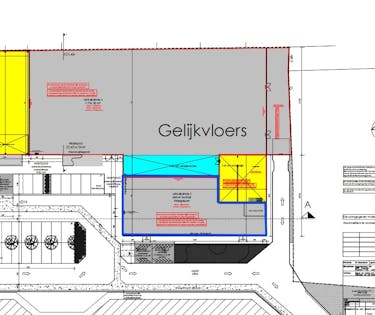 Nieuwbouw baanwinkel te huur langs de Brugsesteenweg