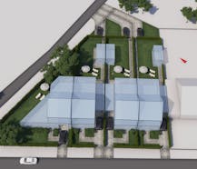 Lot 1 bouwgrond van 543m² voor halfopen bebouwing in Kontich