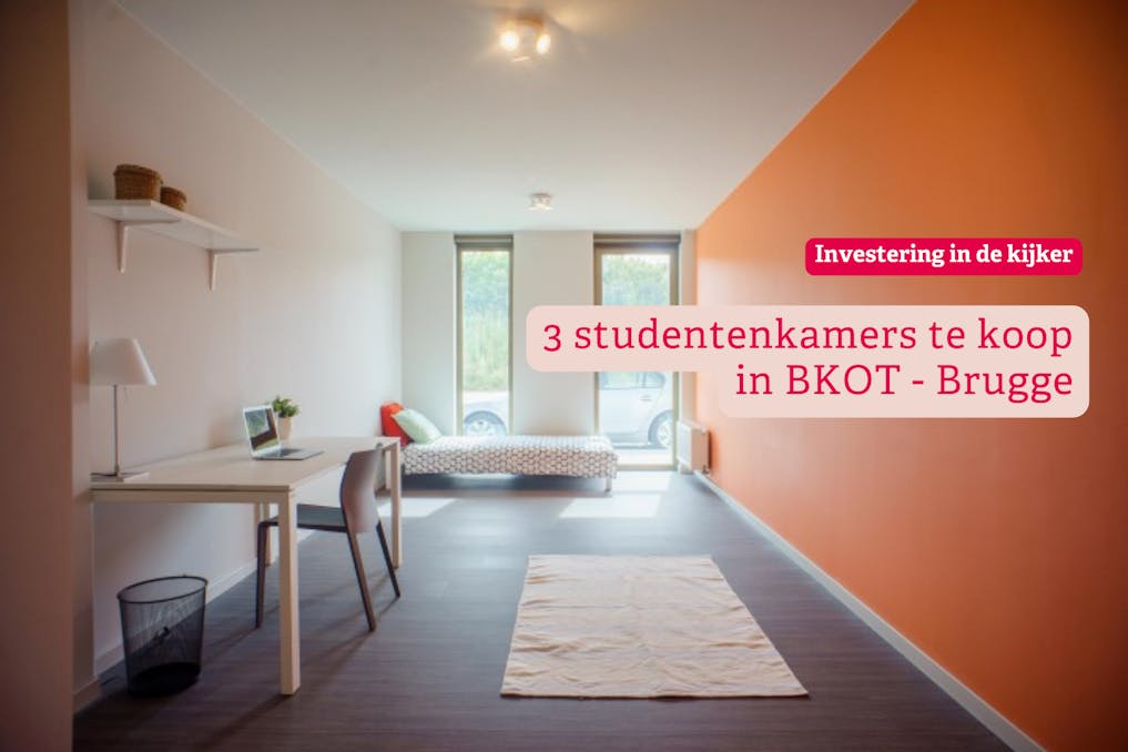 3 studentenkamers te koop te station Brugge