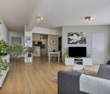 Appartement d'une chambre prêt à emménager au rez-de-chaussée avec beaucoup de lumière dans le centre de Strombeek-Bever