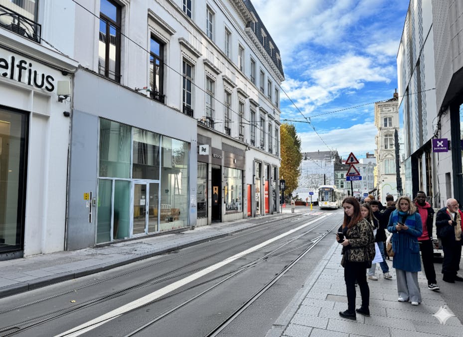 Handelspand (122 m²) te huur op toplocatie in hartje Gent