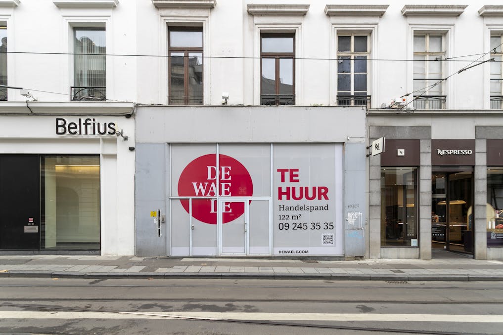 Handelspand (122 m²) te huur op toplocatie in hartje Gent