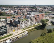 Nieuwbouw handelspand (130 m²) te koop aan Oude Dokken Gent
