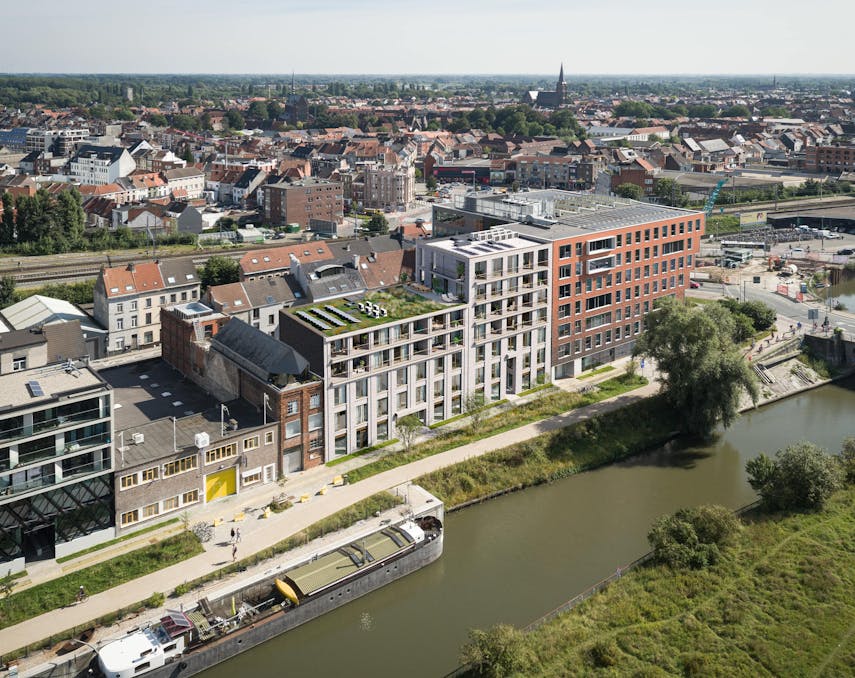 Nieuwbouw handelspand (109 m²) te koop aan Oude Dokken Gent