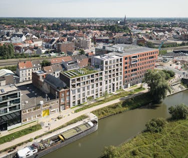 Nieuwbouw handelspand (109 m²) te koop aan Oude Dokken Gent