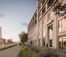 Nieuwbouw handelspand (109 m²) te koop aan Oude Dokken Gent
