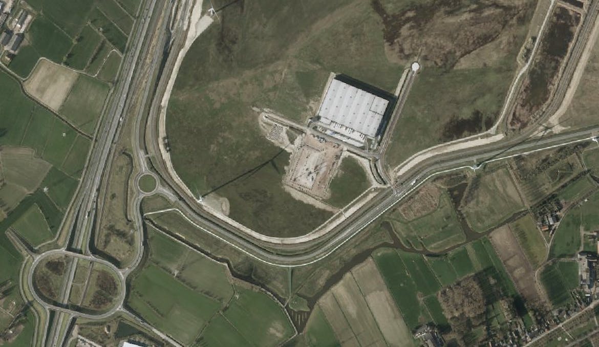 Nog op te richten logistiek magazijn in de Gentse haven