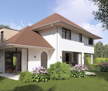 Nieuwbouwvilla langs Zilversparrenstraat te Sint-Kruis (Brugge)