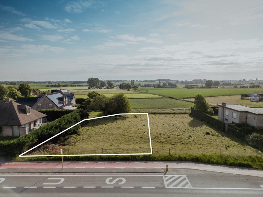 Mooi perceel bouwgrond (859 m²) te koop Bellegem
