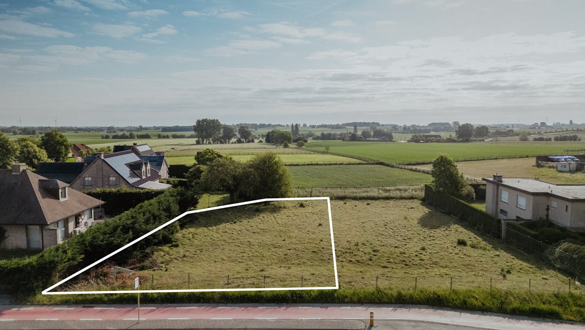 Mooi perceel bouwgrond (859 m²) te koop Bellegem