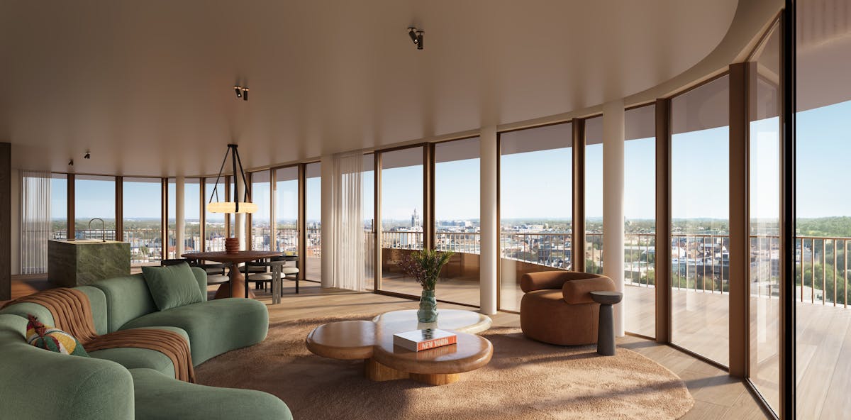 Luxe penthouse met 3 slaapkamers te koop in Ever Kortrijk