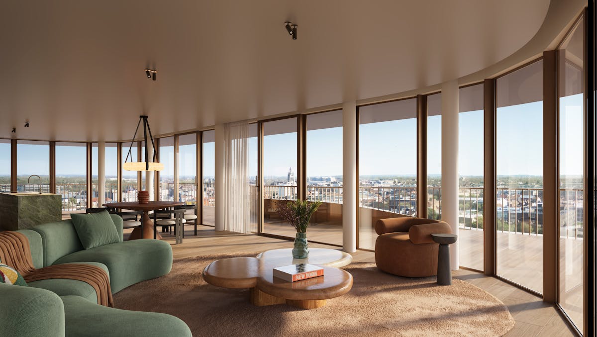 Luxe penthouse met 3 slaapkamers te koop in Ever Kortrijk