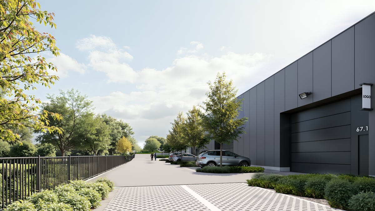 Nieuwbouw KMO-unit van ca. 391 m² (bruto) in project Krea