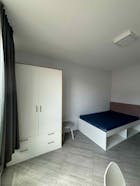 Student room with kitchen and bathroom in the center of Brussels.