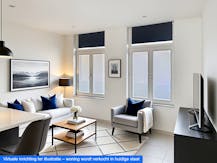 Praktische studio  met ruim terras te huur in centrum Brugge 