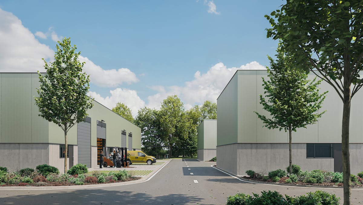 Nieuwbouw KMO-units (ca. 105 m²-ca. 480 m²) te koop in Halle