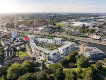 Nieuwbouw restaurant gelegen langs de Kolenkaai in Brugge