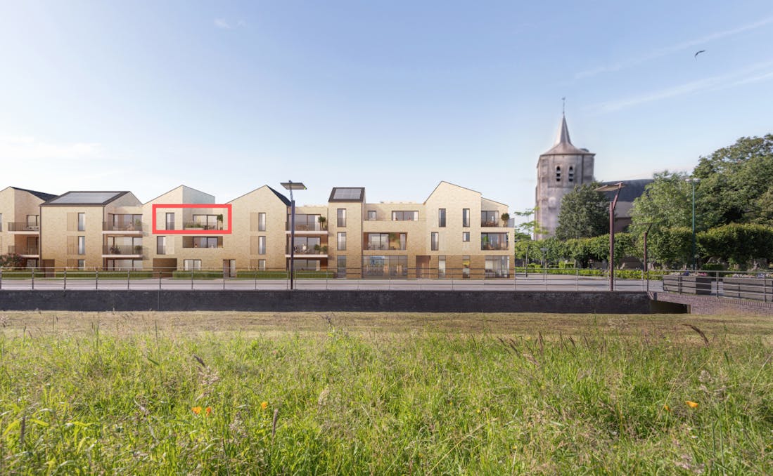 Nieuwbouw 2 slaapkamer appartement te centrum Zedelgem