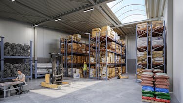 Nieuwbouw KMO-units (ca. 105 m²-ca. 480 m²) te koop in Halle