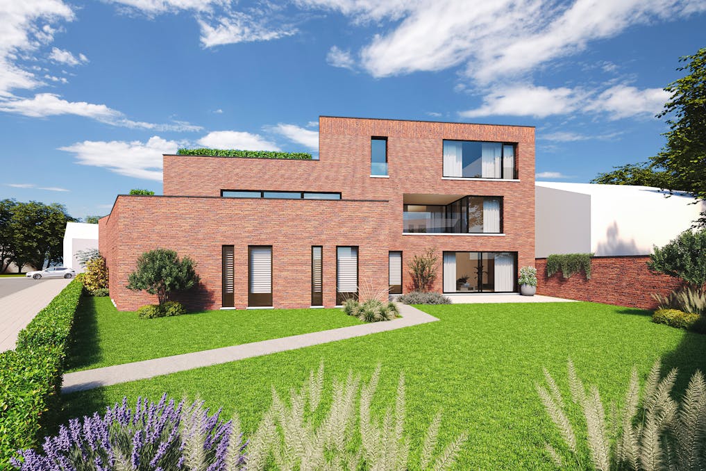 Nieuwbouwproject in Genk met 3 woningen en 5 appartementen