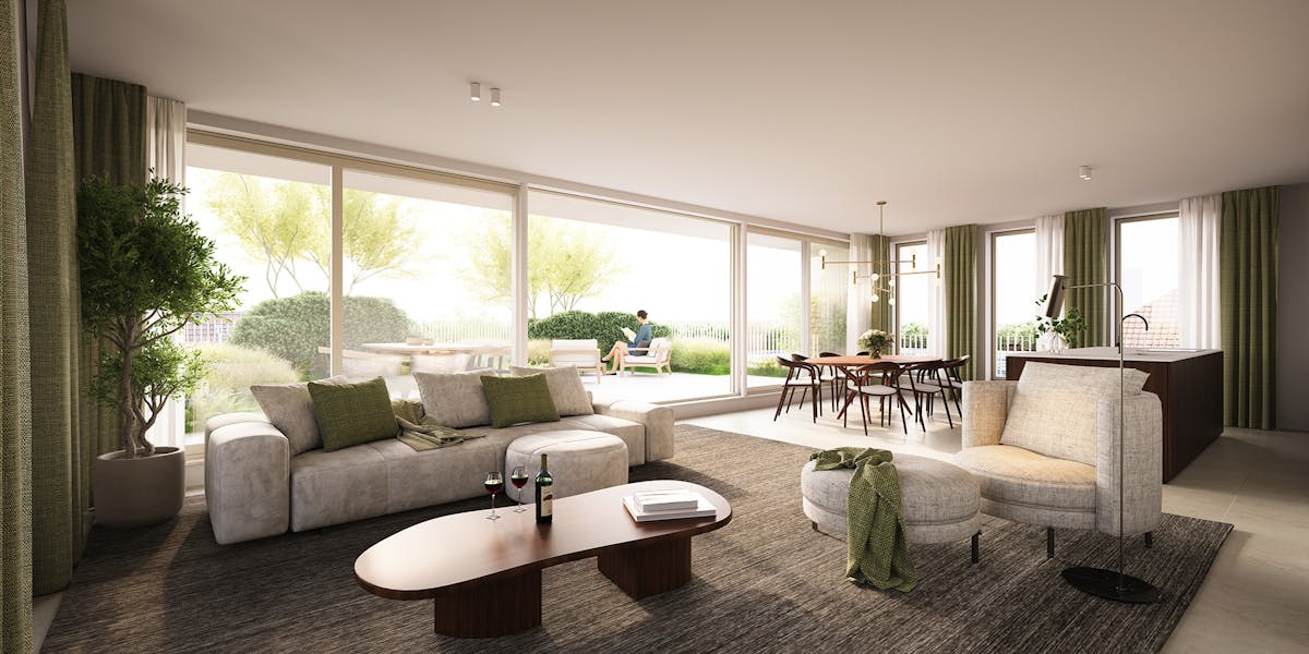 Exclusief tuinappartement in Villa d’Astene