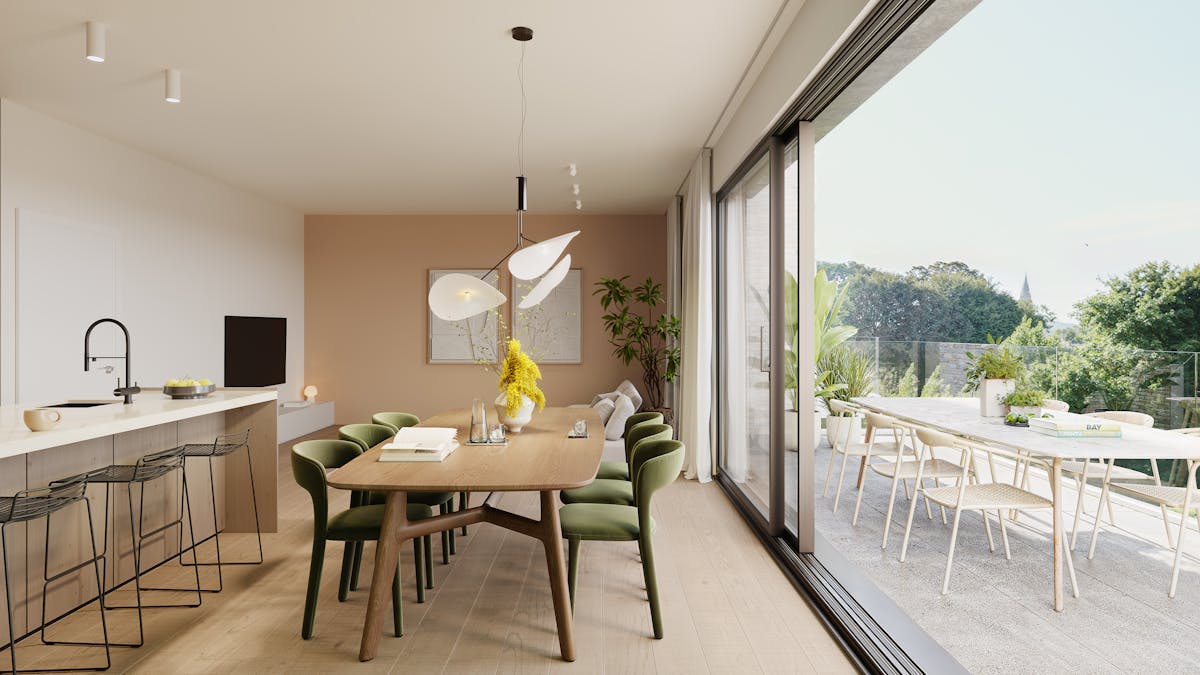 Nieuwbouwappartement met 2 slaapkamers in centrum Kruishoutem