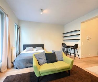 Ruime energiezuinige gemeubelde studio te huur in Antwerpen