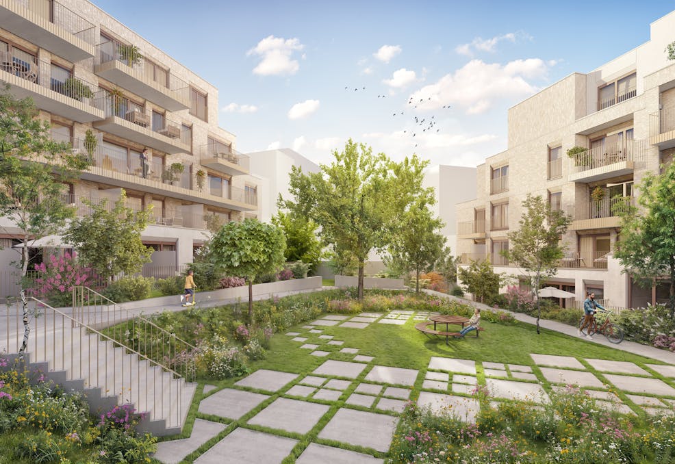 Elisabeth: Newly built office space in Jette