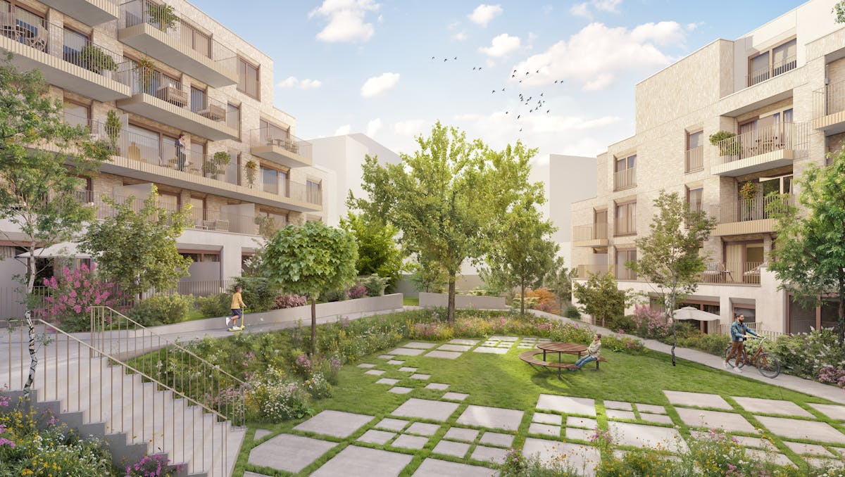 Elisabeth: Newly built office space in Jette