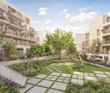 Elisabeth: Newly built office space in Jette