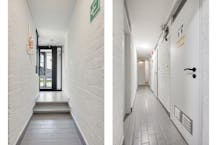 Opbrengsteigendom met 9 studentenkamers en duplex-appartement te Hasselt